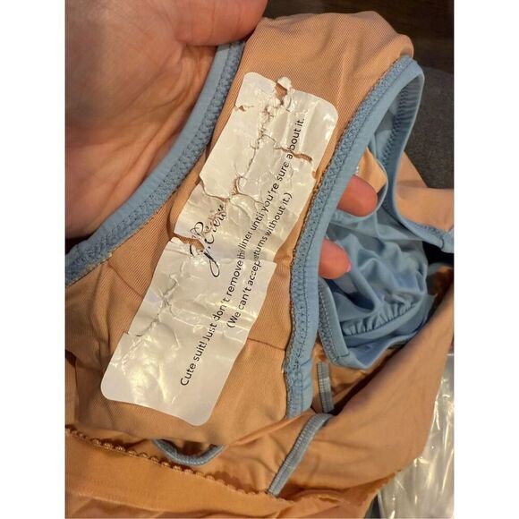 NWT Plus J.Crew Ruched squareneck One Piece Swimsuit in Blue Mist Size 18 - Picture 10 of 10